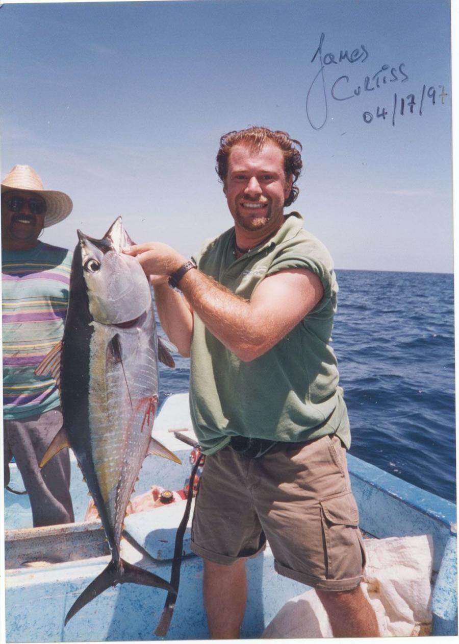 A yellowfin tuna caught with Baja Mosquito Fleet in 1997
